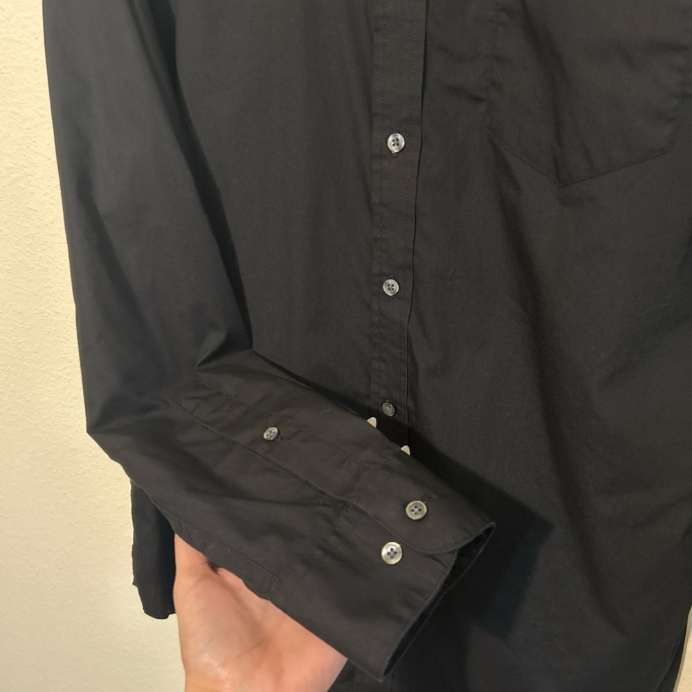 George Men's Black Casual Button Down Shirt - Picture 2 of 6